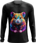 Camiseta Manga Longa Hamster Neon Pet Estimação 22