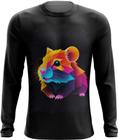 Camiseta Manga Longa Hamster Neon Pet Estimação 5