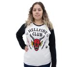 Camiseta Manga Longa HellFire Club Stranger Things Piticas