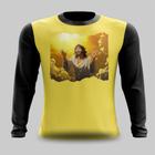 Camiseta Manga Longa Jesus Ressucitando Anime