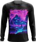 Camiseta Manga Longa Landscape Futuro Vaporwave 4