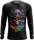 Camiseta Manga Longa Mago Caveira Trevas Magia 12 - Kasubeck Store