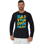 Camiseta Manga Longa Moletinho MXD Conceito Build Your Own Dream