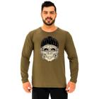 Camiseta Manga Longa Moletinho MXD Conceito Old Skull