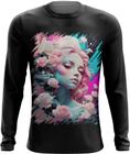 Camiseta Manga Longa Mulher de Rosas Paixão 4