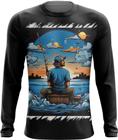 Camiseta Manga Longa Pesca Esportiva Peixes Azul Paz 10 - Kasubeck Store