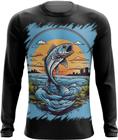 Camiseta Manga Longa Pesca Esportiva Peixes Azul Paz 3 - Kasubeck Store