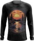 Camiseta Manga Longa Pesca Esportiva Pôr do Sol Peixes 24 - Kasubeck Store