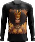 Camiseta Manga Longa Rainha Africana Queen Afric 1