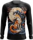 Camiseta Manga Longa Raposa Japonesa Kitsune Lenda 6