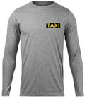 Camiseta manga longa taxi taxista uniforme de frio