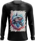 Camiseta Manga Longa Tubarão Shark Rei dos Mares 8