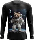 Camiseta Manga Longa Urso Astronauta Espaço 3 - Kasubeck Store