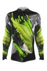 Camiseta Mar Negro Peixe Pesca Proteção Solar 50+ Com Luvinha Tucunaré Tamanho Especial G1 G2 G3