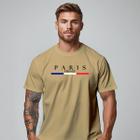 Camiseta Masculina 100% Algodão Estampada Paris France Minimalista Urbano Algodão Premium