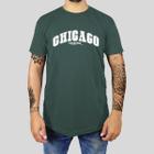 Camiseta Masculina Adulto Casual Algodão Premium Estampada Gola Redonda Chicago