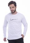 Camiseta Masculina Adulto Manga Longa Livrii techMalhas 100% algodão