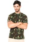 Camiseta Masculina Algodão Camuflada Malwee Exército