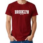 Camiseta Masculina Algodão Estampa Brooklyn Básica Casual