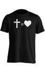 Camiseta Masculina Algodão Evangélica Cruz = Amor