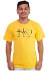 Camiseta Masculina Algodão Evangélica Esperança Fe Amor