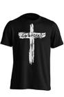 Camiseta Masculina Algodão Evangélica Gratidão Cruz