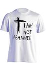 Camiseta Masculina Algodão Evangélica Não Me Envergonho