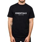 Camiseta Masculina Algodao Frase Essentials Fear Of God Tecido Respiravel de Qualidade