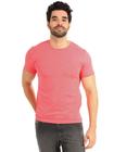 Camiseta Masculina Anistia Slim Visco com Elastano Lisa Rosa