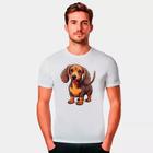 Camiseta Masculina Básica SF1 - Cachorro Salsicha Cute