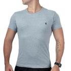 Camiseta Masculina Básica Slim Blusa 100% Algodão Reforço Ombro a Ombro