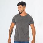 Camiseta Masculina Básica Slim Estonada Manga Curta Premium