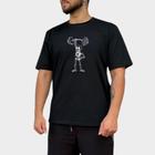 Camiseta Masculina Blusão Estiloso Academia Caveira Fitnes Treino