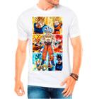 Camiseta Masculina Branca Desenho Anime Dragon Bal Z 08