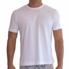 Camiseta masculina branca lisa básica 100%algodão