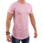 Camiseta Masculina Camisa Blusa Longline Corte Ajustado Slim Algodao Premium