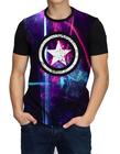 Camiseta Masculina Capitao America Vingador Herois Camisa Infantil Unissex