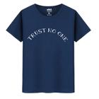 Camiseta Masculina Casual Algodão Fio Penteado Trust No One