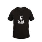 Camiseta Masculina Casual Algodão Manga Curta Skate Club