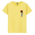 Camiseta Masculina Casual Algodão Premium Mão Caveira Flor