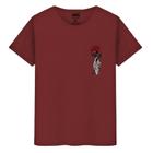 Camiseta Masculina Casual Algodão Premium Mão Caveira Flor