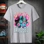 Camiseta Masculina Casual Algodão Streetwear Adulto, Infantil e Plus Size Exposed