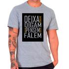 Camiseta Masculina Cinza Frases e Humor 07