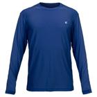 Camiseta Masculina Curtlo Active Fresh Manga Longa Azul Marinho