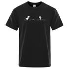 Camiseta Masculina de Algodão com Estampa de Dinossauro e Cacto - Estilo Casual