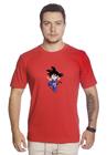 Camiseta Masculina De Algodão Dragon Ball Z Goku Azul