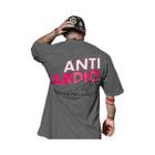 Camiseta Masculina De Algodão Grande Casual Academia Fitness Treino Camisetas ANTI CARDIO