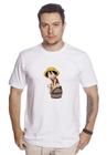 Camiseta Masculina De Algodão Monkey D. Luffy One Piece Barril