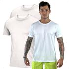 Camiseta Masculina Dry Fit Gola Redonda Manga Curta 02 Unidades