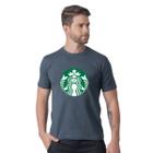 Camiseta Masculina Estampa Personalizada Starbucks Moda Design Exclusivo Algodão Estampa Premium